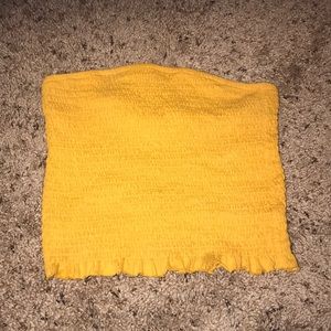 Yellow crop top